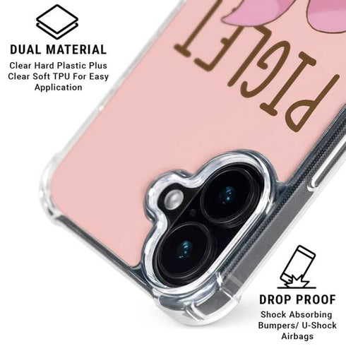 Disney Winnie the Pooh Piglet Portrait iPhone 16 Plus Clear Case